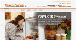 Desktop Screenshot of generatorpros.com