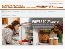 Tablet Screenshot of generatorpros.com